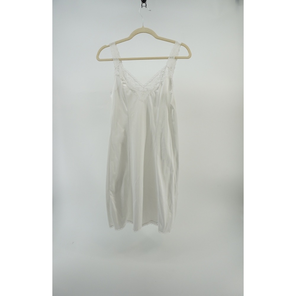 VF Layering Full Slip Lace Trim Vintage Coquette Bridal Angelcore White Size 34